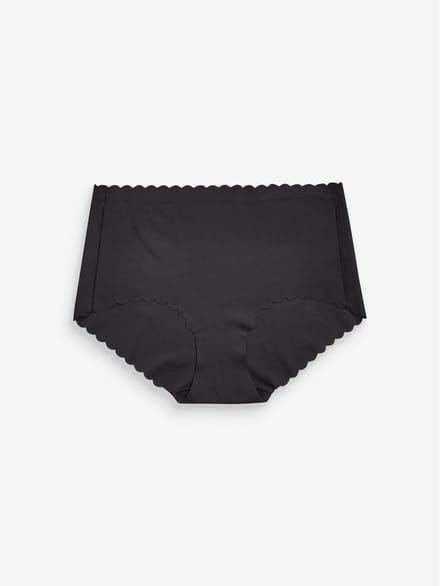 Next - Dames - No VPL slipje met geschulpte rand - Zwart