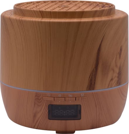 Aroma Diffuser Selene - Geurverspreider - Luchtbevochtiger Aromatherapie - Klok - App - Lichtbruin - 500 ML