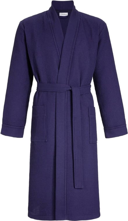 Ringella Wafelpatroon badjas blauw uniseks Blauw man S