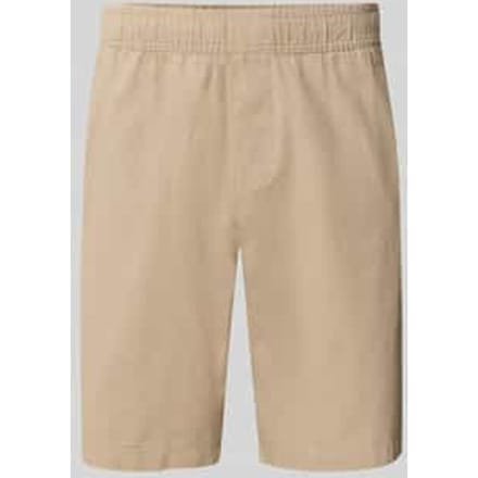 straight fit korte broek met achterzak