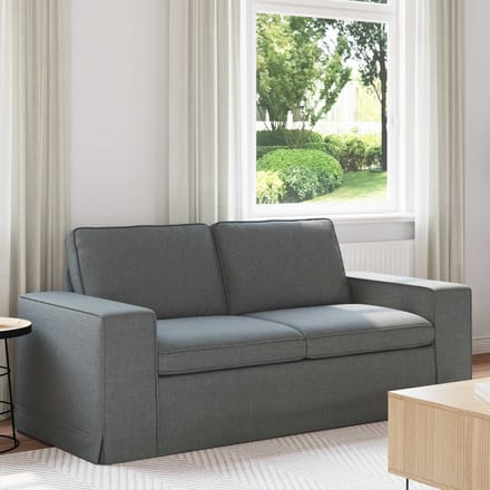 vidaXL - Bank - Donkergrijs - 182 - x - 80 - x - 82 - cm - Stof