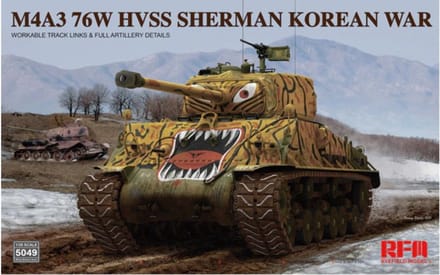 Rye Field Model Modelbouwpakket Militaire voertuigen - 5049 M4A3 76W HVSS Sherman Korean War Plastic - 1:35 - Modelbouw