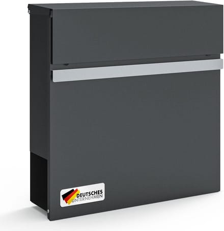 Moderne brievenbus - Postbox met krantenvak - Veilig post ontvangen - Afsluitbaar met naamplaatje