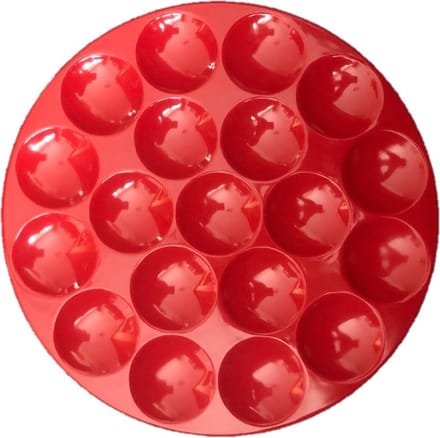 Poffertjesborden rood - 4 stuks - poffertjes borden - melamine
