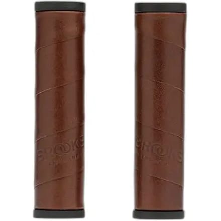 Brooks handvatten Willow Leather Grips 130mm A. Brown