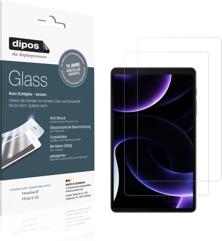 dipos – 2x Pantserfolie geschikt voor Headwolf FPad 6 SE | 9H Screenprotector