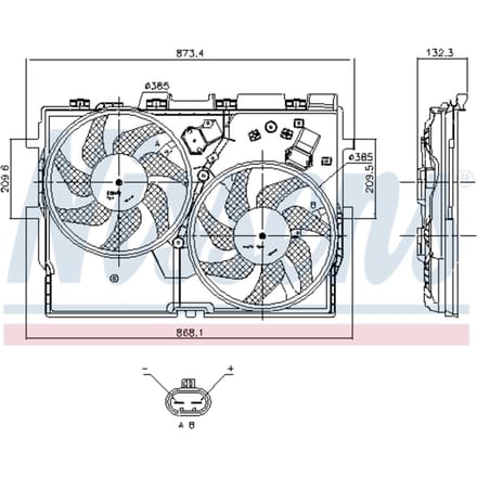 Koelventilatorwiel, motorkoeling NISSENS 85958