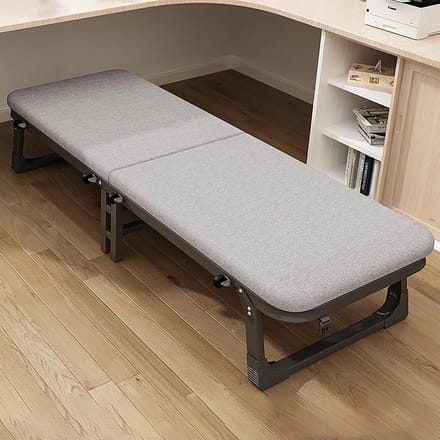 Opklapbed - Gastenbed - Logeren - Stevig stalen frame - 185x60x38cm - Grijs