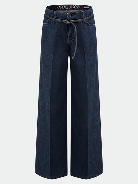 Flared fit jeans met riem, model 'SVENTY'