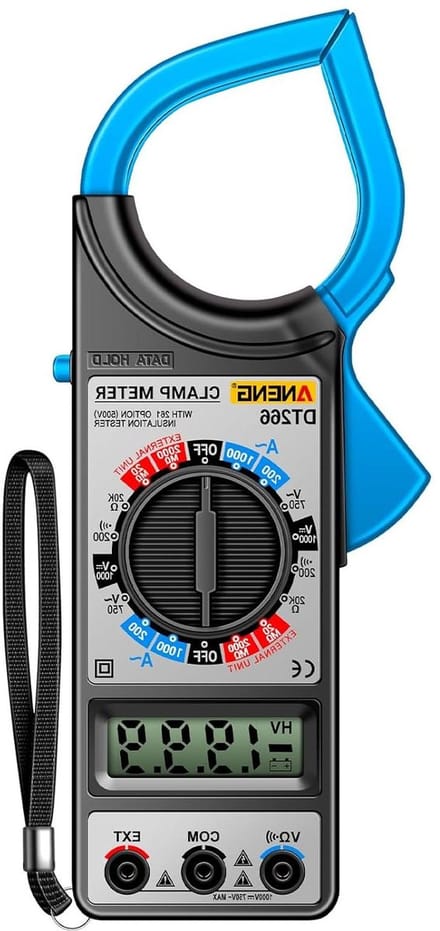 Digitale Tangmeter - Multimeter Klem - Elektrische Metingen - Data Vasthouden Functie - 0-1000V - Blauw