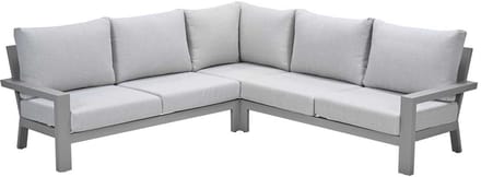 Geneva aluminium loungeset - taupe - valley sand