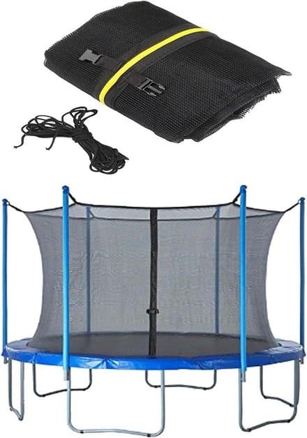 Trampoline net - Veiligheidsnet vervanging - Veilig spelen - Universele pasvorm - 6FT - Zwart