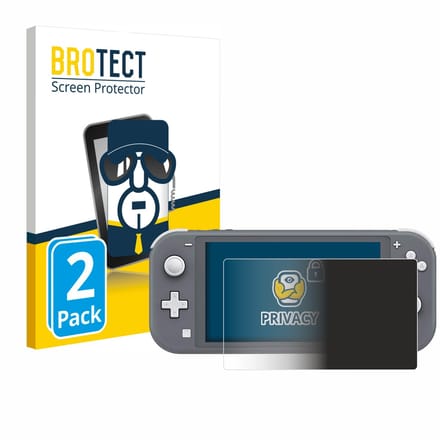 BROTECT - privacy screenprotector voor Nintendo Switch Lite - Folie Beschermfolie Blauwlichtfilter 2 Stuks