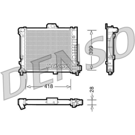 Radiator, motorkoeling DENSO DRM25004
