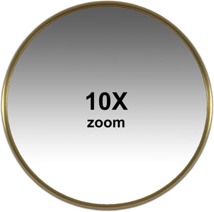 Make-up Zuignap spiegel mat Goud Ø15cm 10X Vergroting