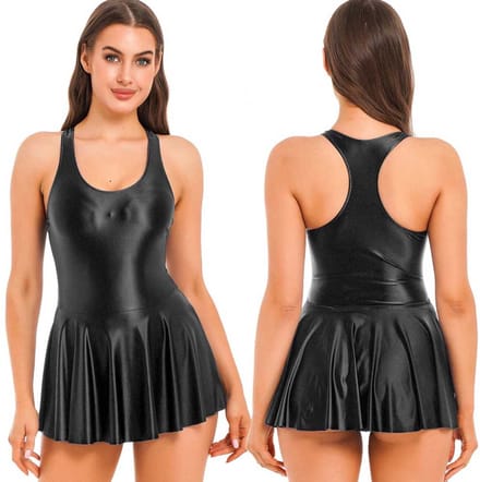 Erotische Satijnen Jurk - Zwart - Dames - Erotisch - Bodycon - Nylon