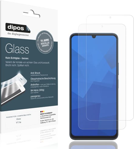 dipos – 2x Matte Pantserfolie geschikt voor Vivo Y11e | 9H Screenprotector