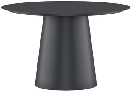 Lanzo tuintafel Ø120cm zwart.