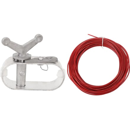 Kit de câble et treuil pour couverture de piscine 100 pieds Câble galvanisé Robuste Cliquet à ressort pour hors sol gray