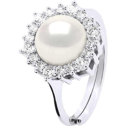 Ring Sieraden - Echte Geëxtraheerde Zoetwaterparel Rond 8-9 mm