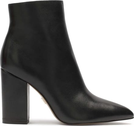 Stiletto leather boots with matching upper