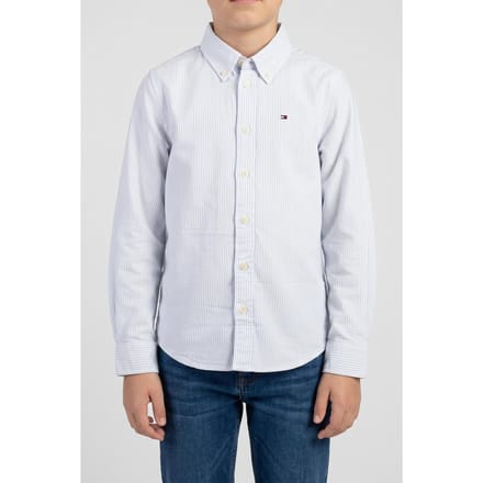 Tommy Hilfiger Boys Flex Ithaca Shirt Ls Breezy Blue Stripe Taglia: 14 | Camicie Outlet | kids | Blu