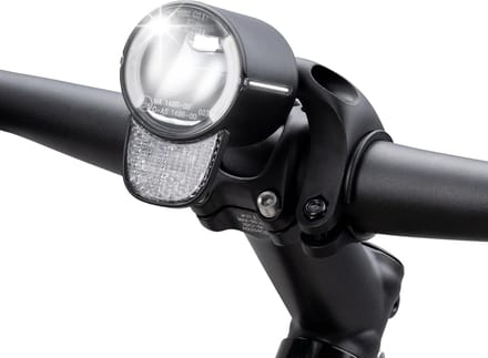 Led-fietslamp 60 lux met StVZO-goedkeuring en reflector voor e-bikes
