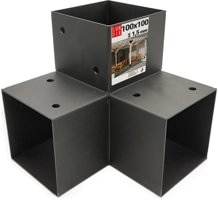 Pfostenverbinder 90° - 102x206x202x2 - Eckverbinder - Balkenverbinder