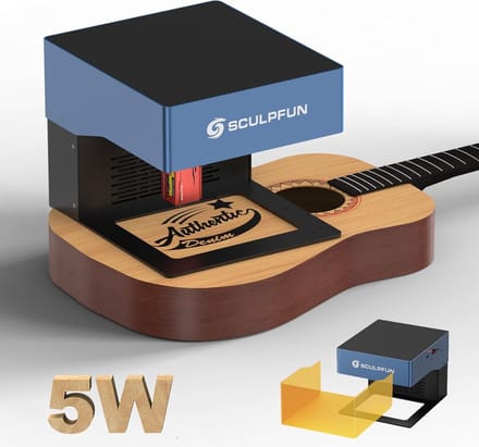 Sculpfun iCube Pro 5W Laser Graveermachine - Met rookfilter en temperatuuralarm - 130x130mm - Laser Cutter - Laser Snijmachine