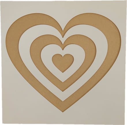 Moliland - Decoratieve Wandversiering - MDF Hart - 50x50 cm - Scandinavische Stijl