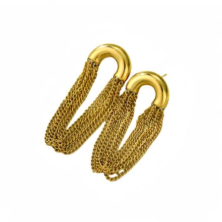 Bijoutheek Oorknoppen Tassel Ketting Goud