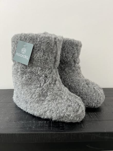 Noordiq - Merino Wollen Sloffen - Donkergrijs - Maat 37/38