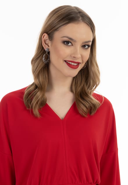 faina Cropped overhemd met lange mouwen