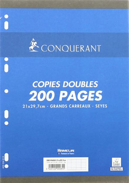 CONQUERANT - Schrijfblok - A4 - Gelinieerd - 100 vel