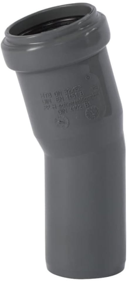 HTsafeB Bogen DN/OD 160 15°, Afvoerbocht, Polypropyleen