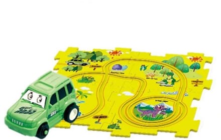Klikkopers® - Puzzelbaan - Puzzel Kinderen - Racebaan Elektrisch - Speelgoedauto - Race Baan