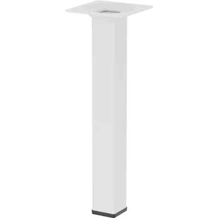 Duraline Meubelpoot Vierkant Staal 2,5x2,5x20cm Wit