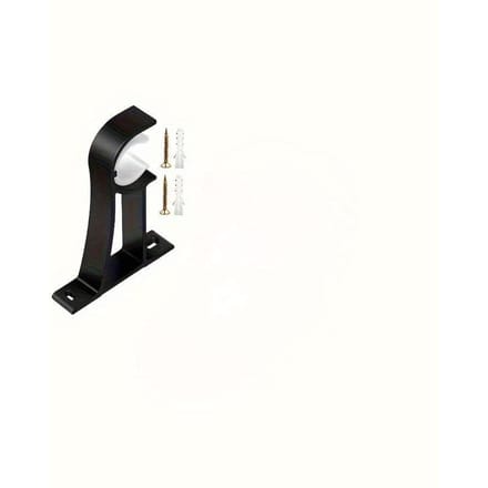 Supports muraux noirs pour tringles à rideaux, supports robustes et durables noir