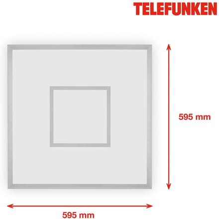 Telefunken LED paneel Magic Cento zilver CCT RGB 60x60cm