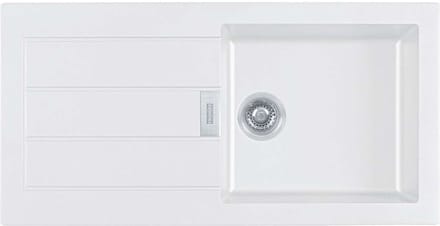 Franke Sirius 2.0 - Tectonite spoelbak S2D 611-100, 100x50 cm, wit 143.0613.639