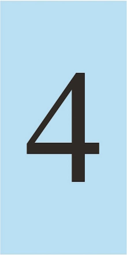 Magnetische cijfers (0 t/m 9) - Blauw - 2 x 4 cm - 30 stuks