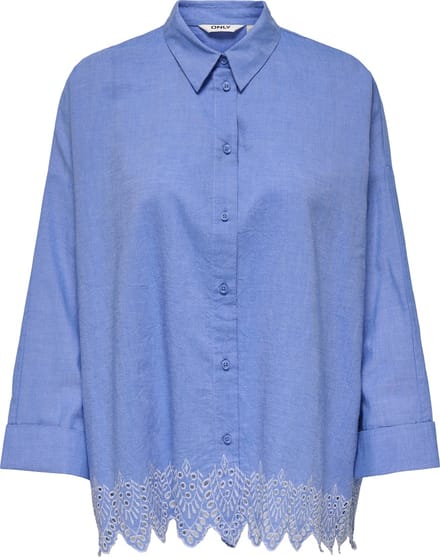 ONLY - ONLGRACES TULUM LS EMB SHIRT NOOS WVN - Meisjes - Blouses