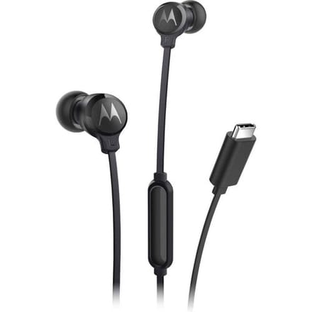 Motorola In Ear oordopjes Kabel Zwart Ruisonderdrukking (microfoon) Microfoon uitschakelbaar (mute)