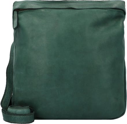 HAROLD'S Leren schoudertas Submarine Shopper Zip Green donkergroen