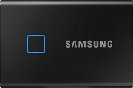 Samsung Portable T7 Touch - Externe SSD - USB C 3.2 - Inclusief USB C en USB A kabel - 2 TB - Zwart