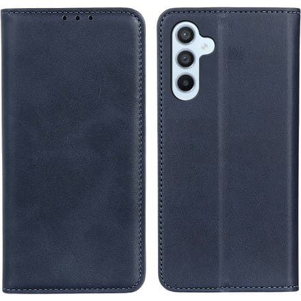 CaseBody Samsung Galaxy S24 FE Echt Leren Portemonnee Hoesje Blauw