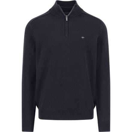 Fynch Hatton - Half zip trui - Mannen - L - Blauw - Katoen - 1509-203