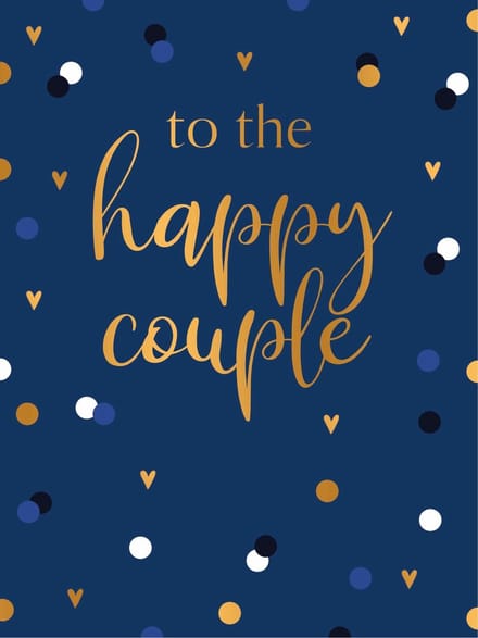 Kaart - A4 formaat - To the happy couple - MAX016-A