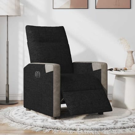 vidaXL - Fauteuil - verstelbaar - elektrisch - stof - zwart