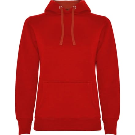 Roly Dames/Dames Urban Hooded Polycotton Sweatshirt (Rood)